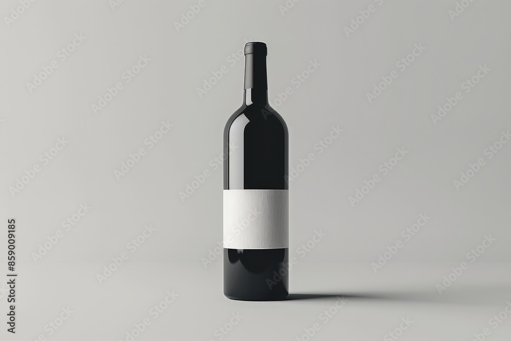 Wine Bottle Mockup with Blank Label Wine Bottle Mockup with Blank Label