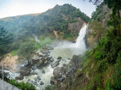 Sri Lanka, Ceylon Island - Dunhinda Waterfall in the jungle photo