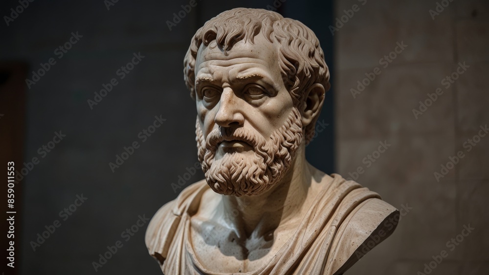 Ancient Marble Philosopher Bust Ancient Marble Philosopher Bust