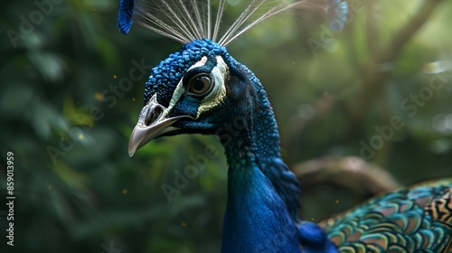 close up photo peacock bird