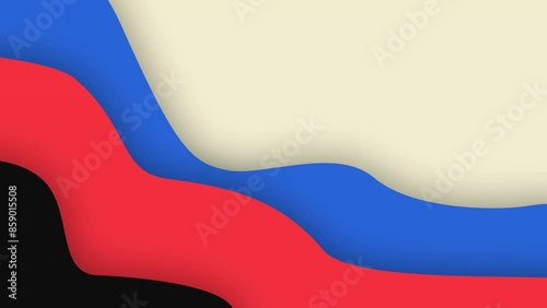 Paper cut colorful video animation