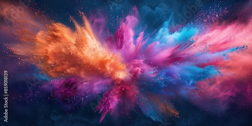 Vibrant Color Explosion on a Dark Background