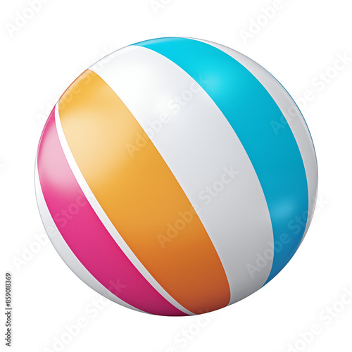 Free Download Beach ball isolated on transparent or white background, png - GFXLoad