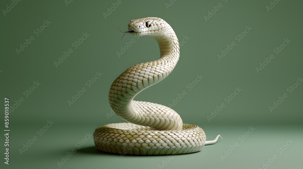 3d King Cobra Black Snake The world's longest venomous snake isolated on green background, King cobra snake 3d illustration, King cobra snake 3d Rendering. 3d King Cobra Black Snake The world's longest venomous snake isolated on green background, King cobra snake 3d illustration, King cobra snake 3d Rendering.
