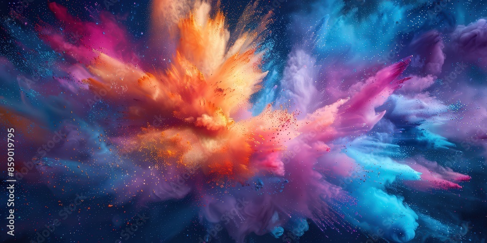 Abstract Colorful Explosion of Paint Abstract Colorful Explosion of Paint