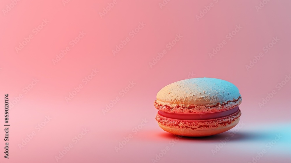 Text space on vibrant macaron Text space on vibrant macaron