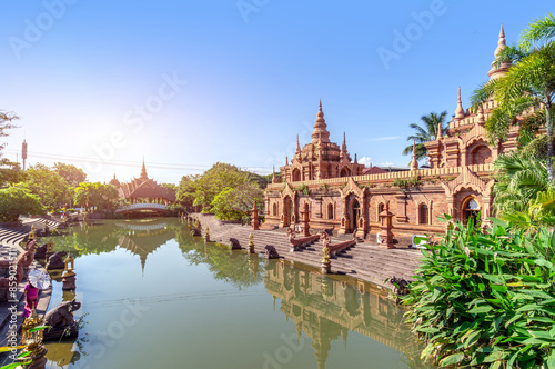 Dai-style architecture in Xishuangbanna, Yunnan, China. photo