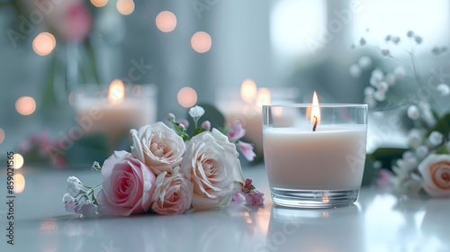 Candlelight and Roses: A Gentle Still Life © baharohi