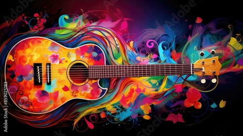 background with guitar