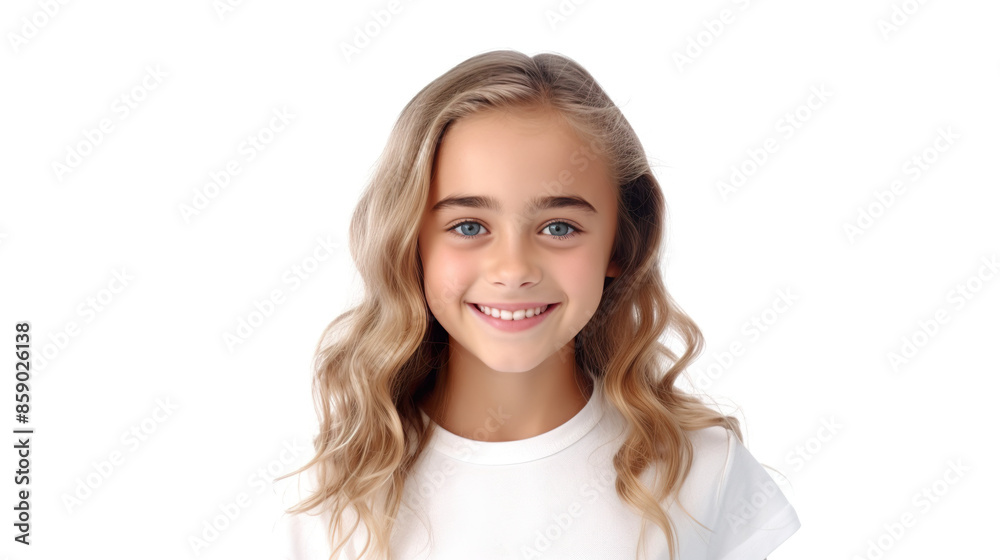 Happy smiling blonde isolated on a white background Happy smiling blonde isolated on a white background