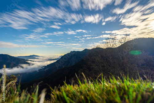 Dawn in the mountains