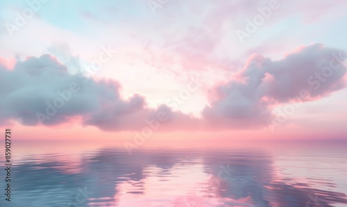 beautiful clouds on a background of water