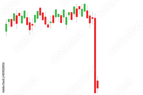 Market crash for crypto, stock, forex, commodity. Bear market with huge selling and fear. 