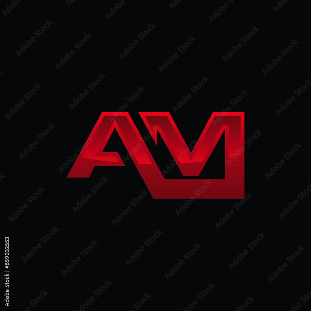 Initial AM Modern Business Creative Design Logo