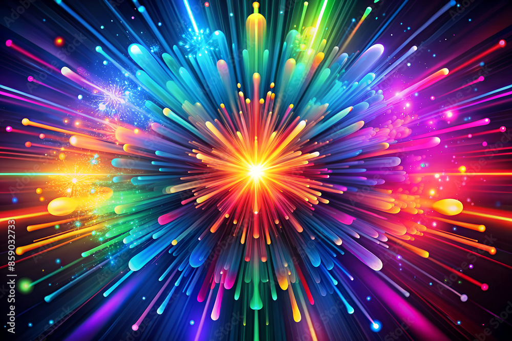 Fototapeta premium background with a dynamic splash of neon colors, generative ai 