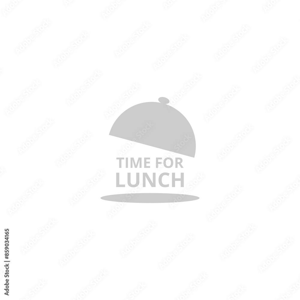 Fototapeta premium Time for lunch icon isolated on transparent background
