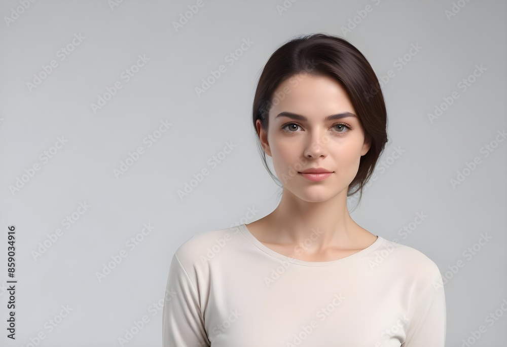 Beautiful elegant woman front view photo Beautiful elegant woman front view photo