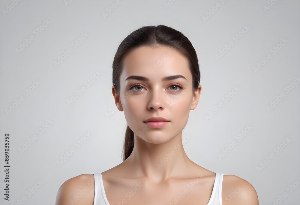 Beautiful elegant woman front view photo Beautiful elegant woman front view photo