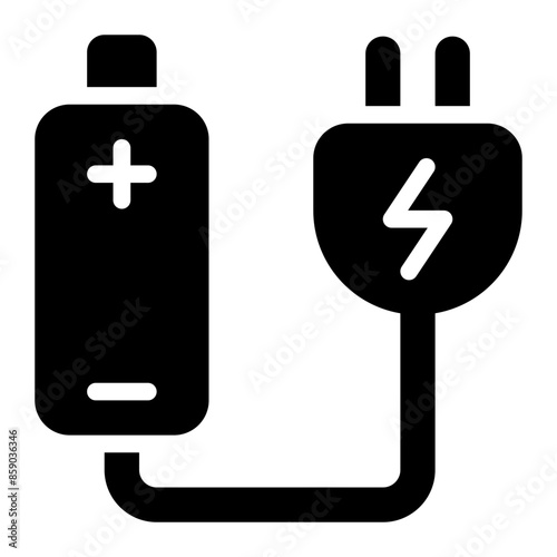 battery charge, rechargeable battery, battery, charging, charger, power source, energy source solid glyph icon