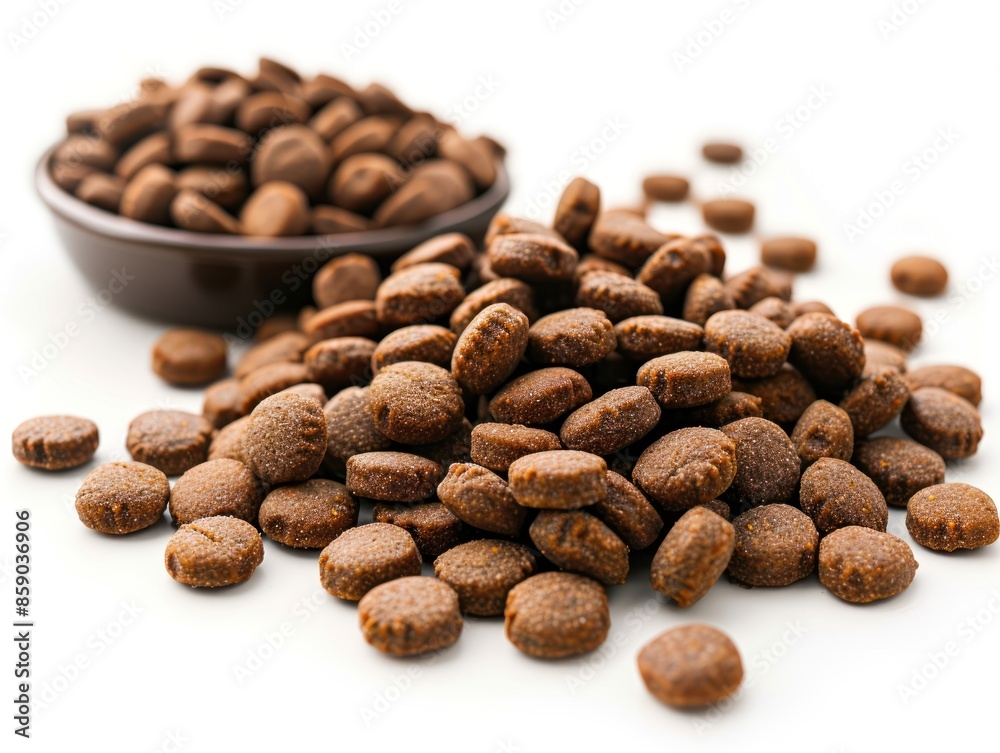 custom made wallpaper toronto digitalCloseup of dog food kibble on white background