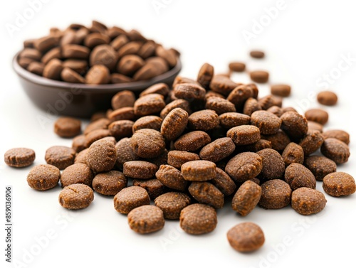 Wallpaper Mural Closeup of dog food kibble on white background Torontodigital.ca