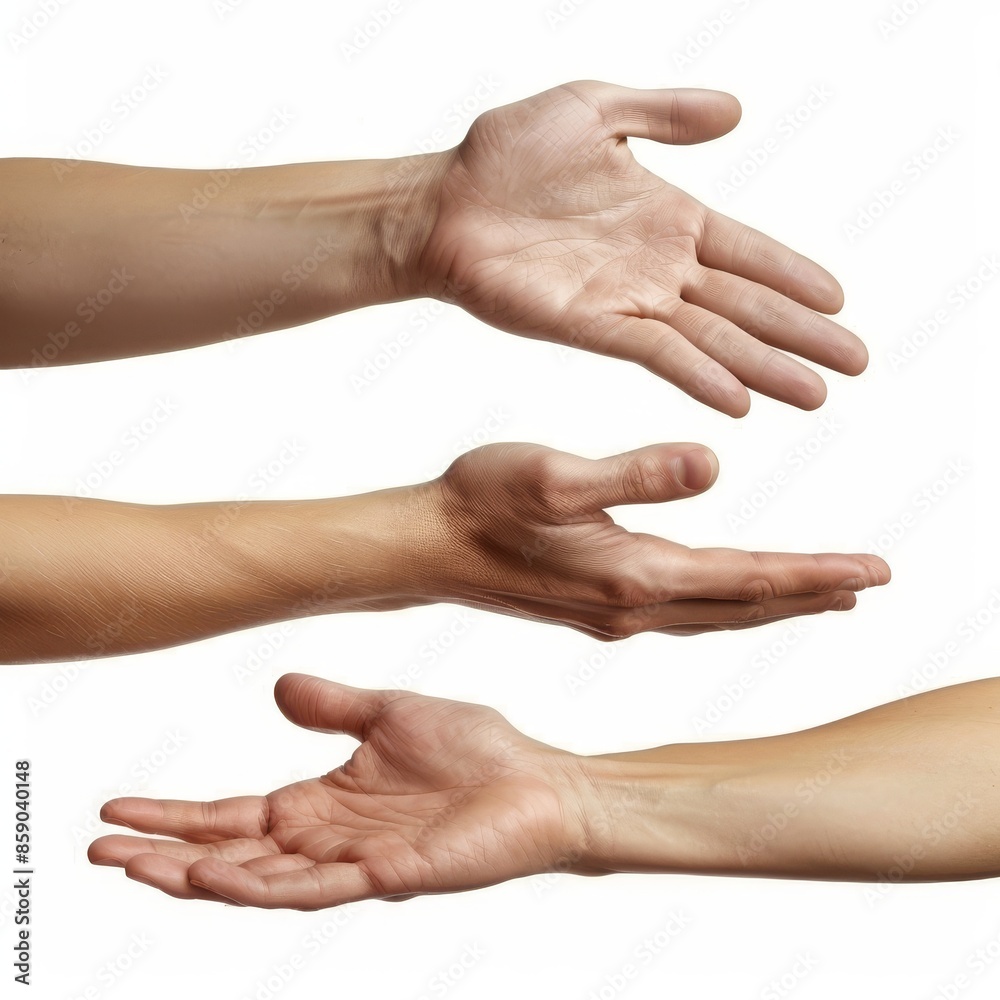 hand isolated on white background. Gestures hand isolated on white background. Gestures