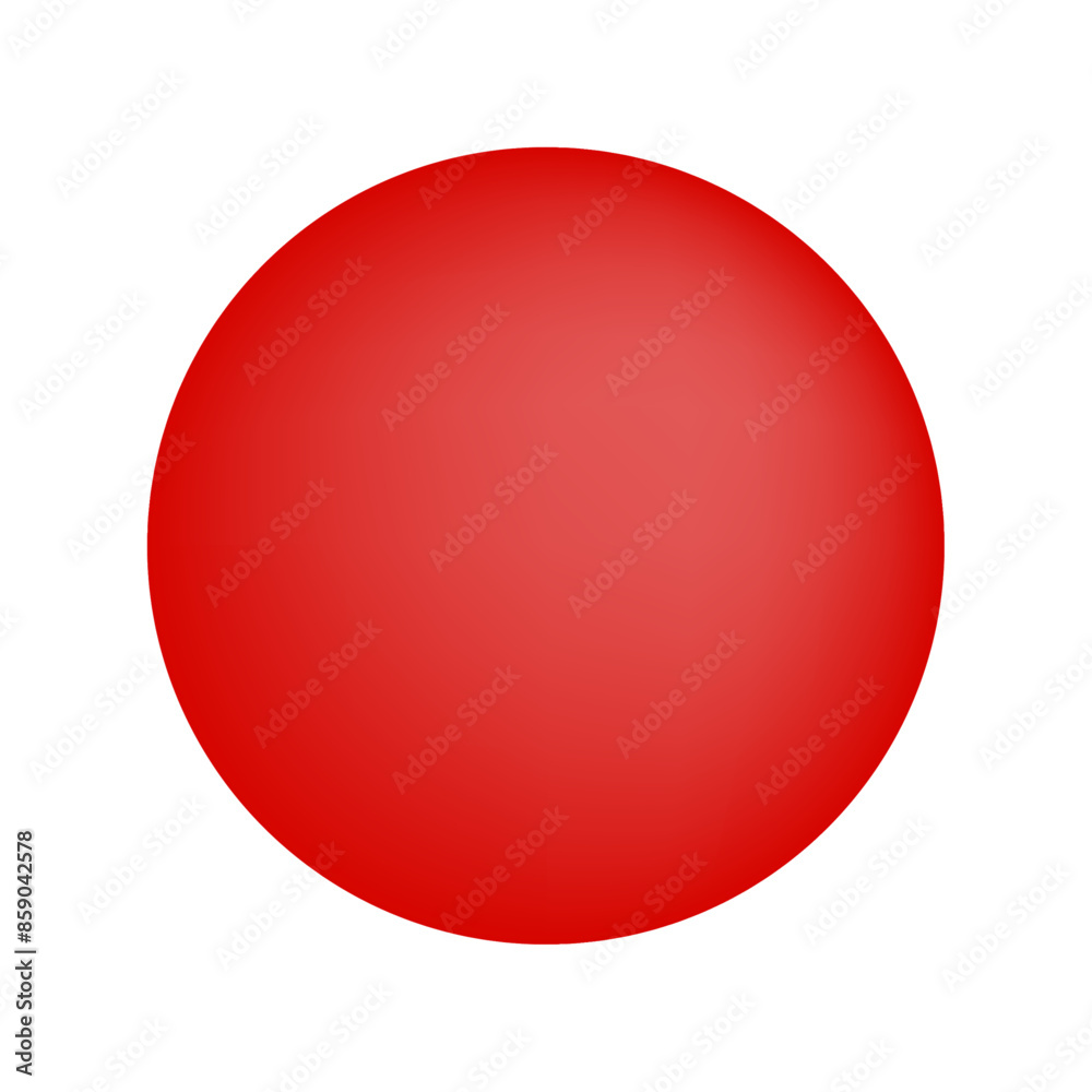 Red sphere. Easy editable vector design.
