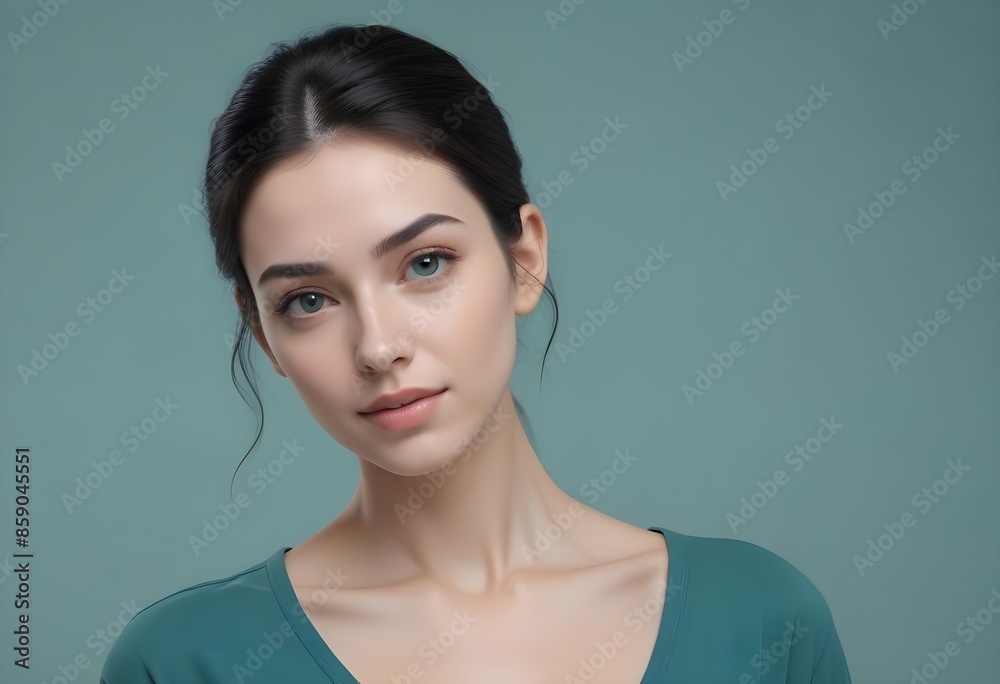 Beautiful elegant woman front view photo Beautiful elegant woman front view photo