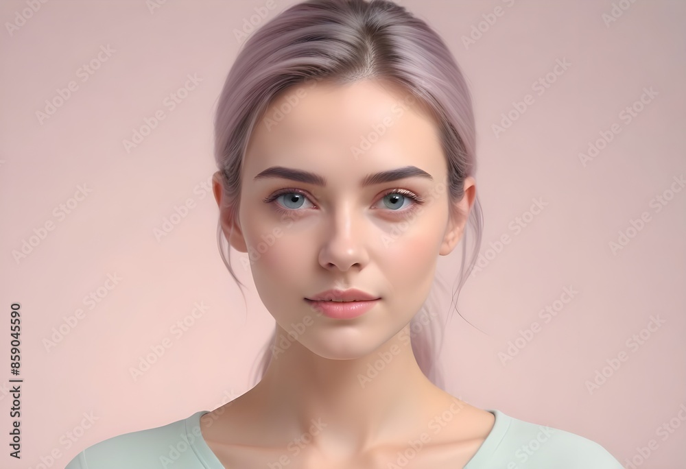 Beautiful elegant woman front view photo Beautiful elegant woman front view photo