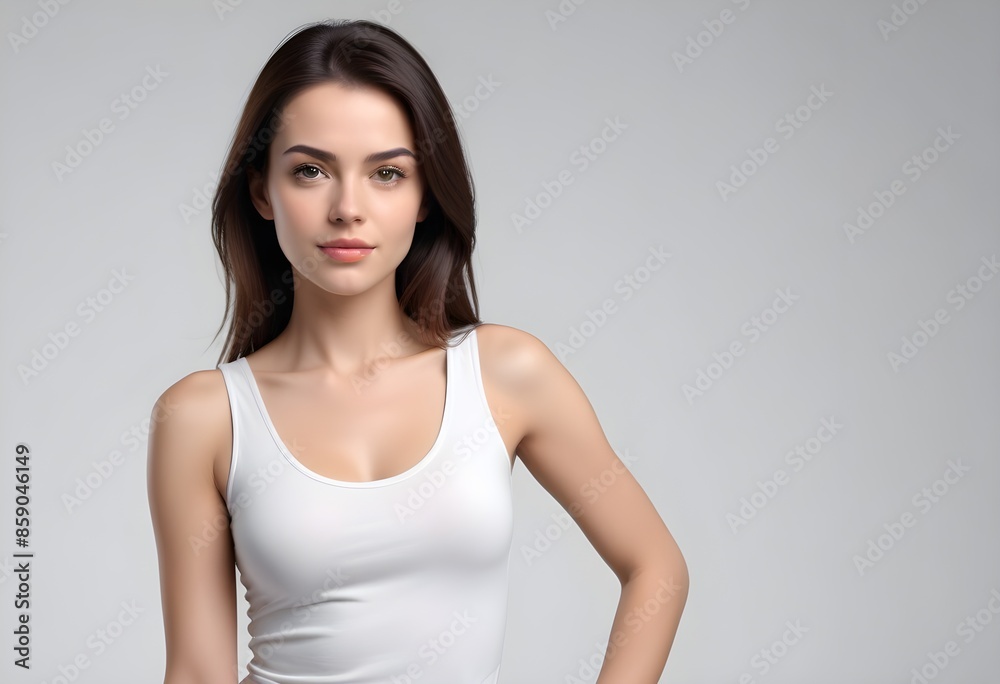 Beautiful elegant woman front view photo Beautiful elegant woman front view photo