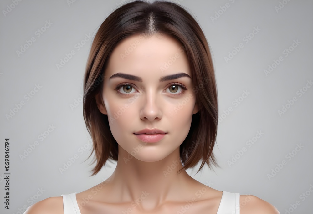 Beautiful elegant woman front view photo Beautiful elegant woman front view photo