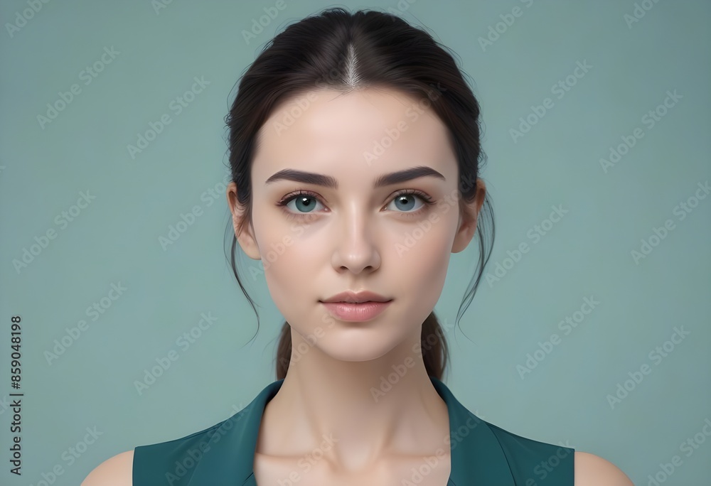 Beautiful elegant woman front view photo Beautiful elegant woman front view photo