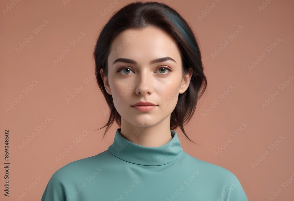 Beautiful elegant woman front view photo Beautiful elegant woman front view photo