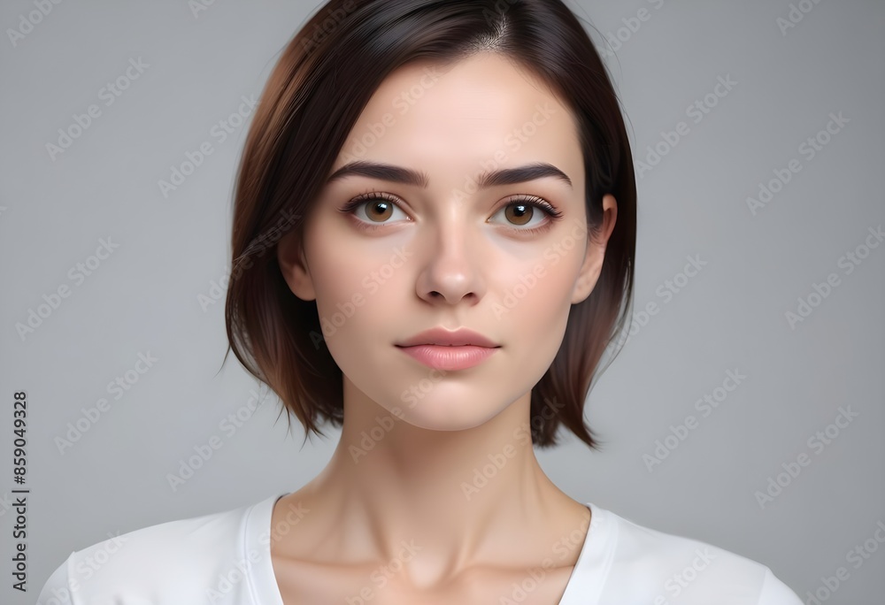 Beautiful elegant woman front view photo Beautiful elegant woman front view photo