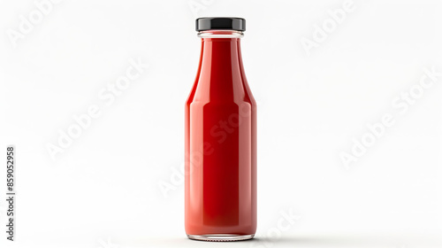 Wallpaper Mural Isolated ketchup glass bottle against a blank white background Torontodigital.ca