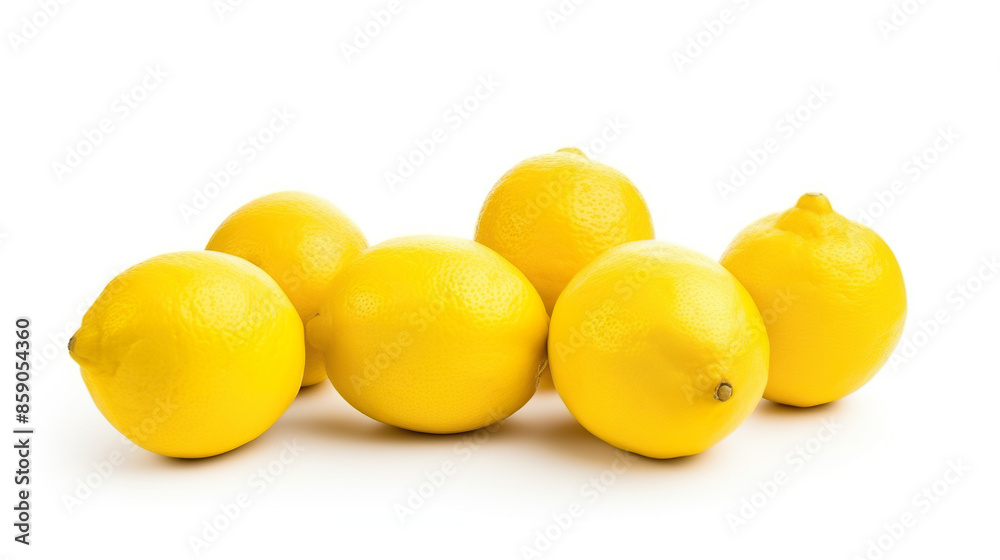 Lemons separated against a stark white background Lemons separated against a stark white background