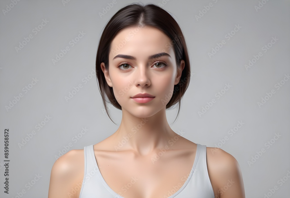 Beautiful elegant woman front view photo Beautiful elegant woman front view photo
