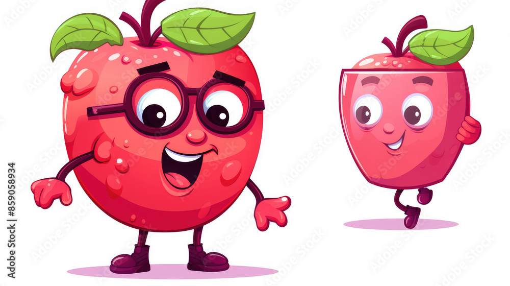 Cute Cartoon Cranberry Juice Character, Generative AI Cute Cartoon Cranberry Juice Character, Generative AI