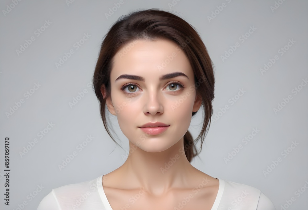 Beautiful elegant woman front view photo Beautiful elegant woman front view photo