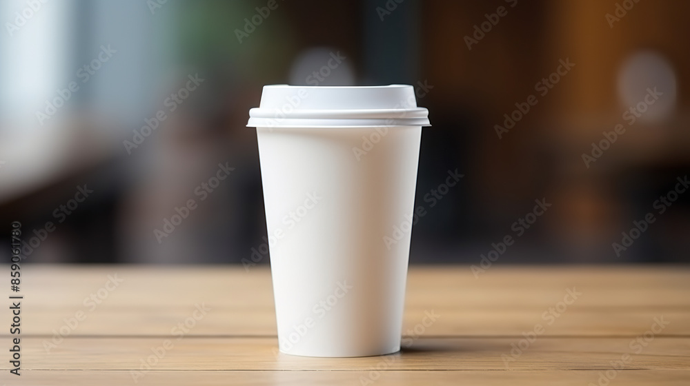 Coffee cup made of plastic, isolated on a background Coffee cup made of plastic, isolated on a background