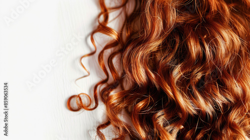 "Beautiful Curls on White Background: Valuable Adobe Stock Photo"