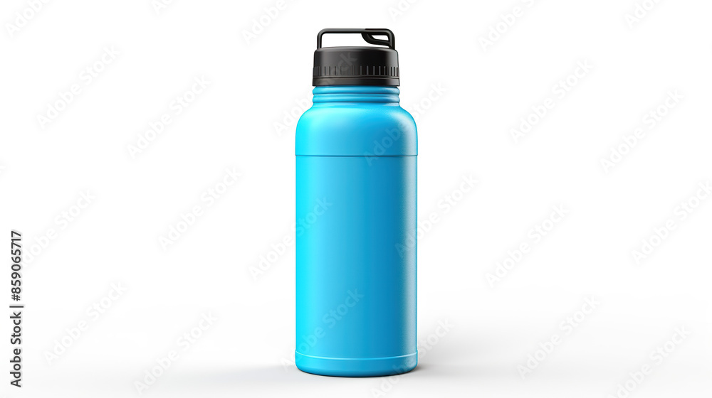 Isolated on a white backdrop, sports water bottle Isolated on a white backdrop, sports water bottle