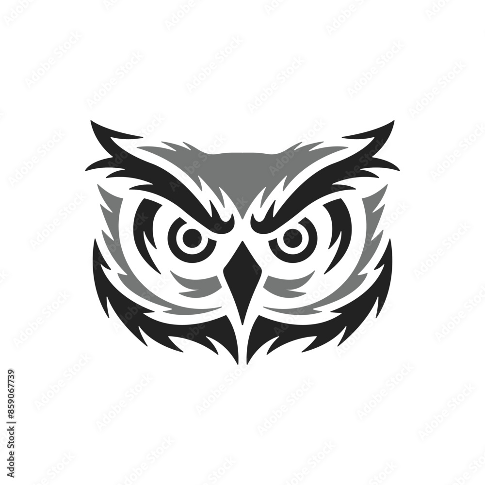 Obraz premium Owl Head Illustration