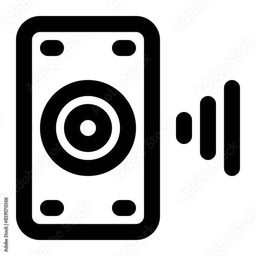 mono, speaker, sound, audio, loudspeaker, entertainment outline icon