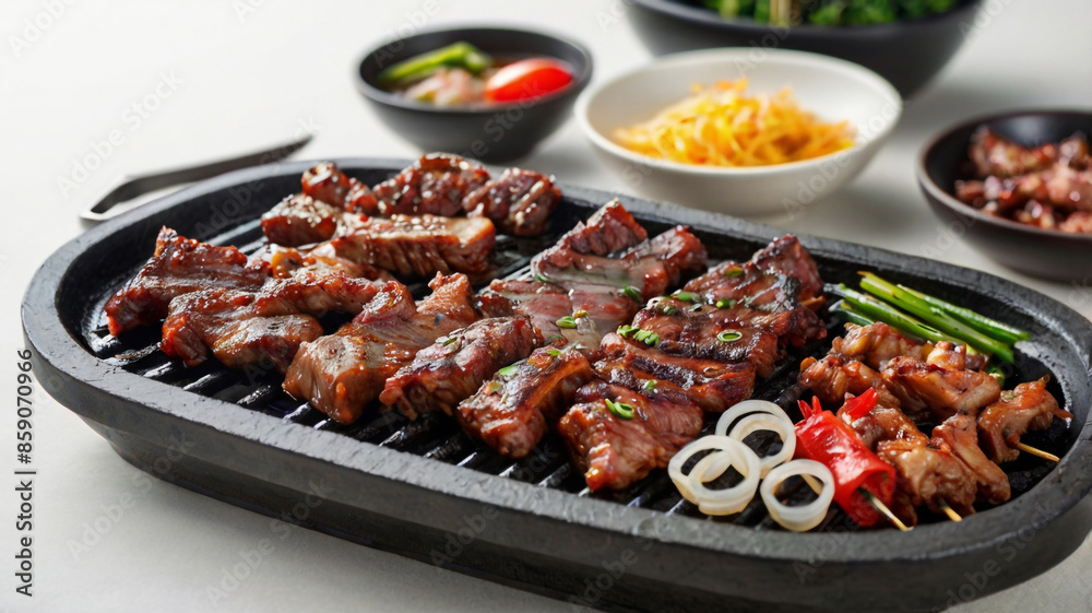 grill with meat grill with meat