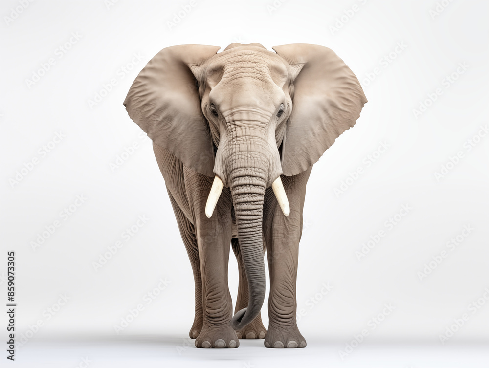 Obraz premium A Portrait of an elephant on an isolated background