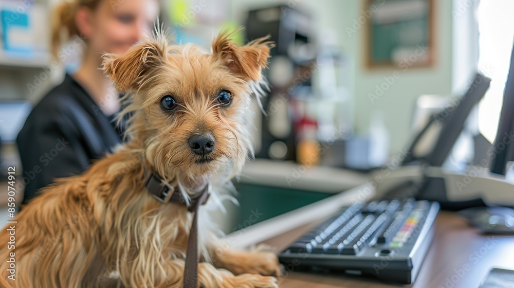 A Cute Dog at the Office