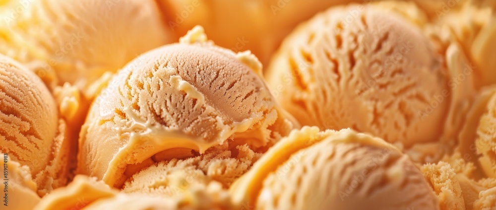 A closeup of orange ice cream A closeup of orange ice cream