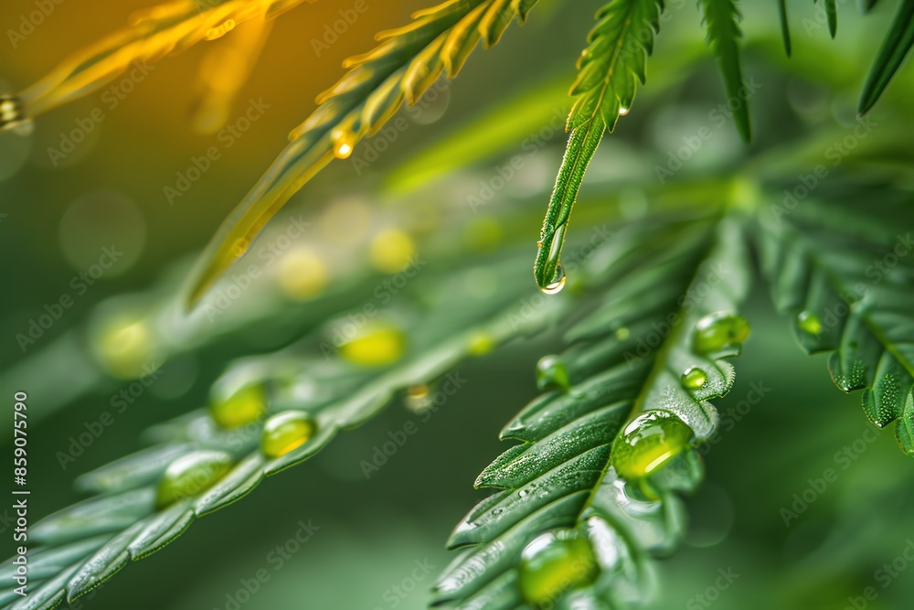 Close-up of green leaf with water droplets under sunlight, showcasing nature, freshness, and growth in a natural setting. Close-up of green leaf with water droplets under sunlight, showcasing nature, freshness, and growth in a natural setting.