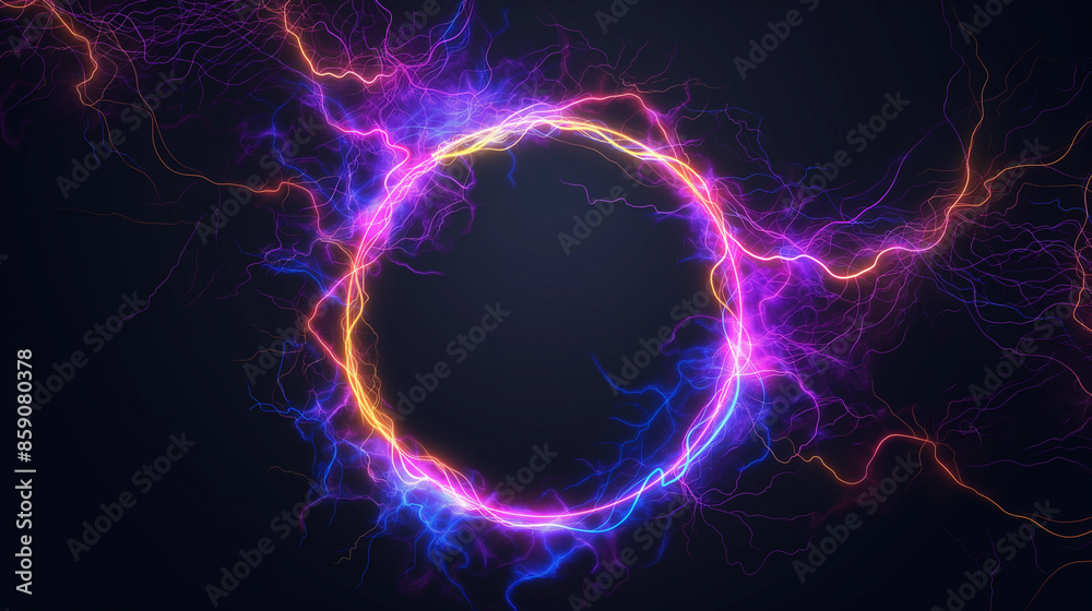 Naklejka premium circle plasma effect as background